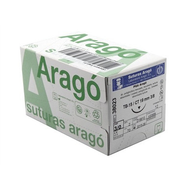 SUTURA PGA 3/0 C-12 70CM ARAGO (12)