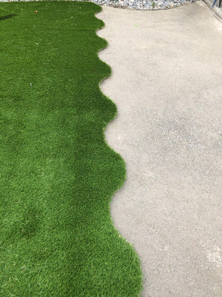 Turf edge on concrete