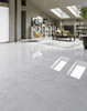 Grey polished marble effect large porcelain floor tiles.