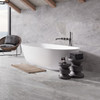 Soft Grey Matt Marble Effect Porcelain Tile