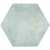 Aquamarine hexagonal feature wall tile matt finished and made from durable porcelain.