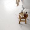 Carrara White Matt Marble Porcelain Floor Tile 605x605x8mm