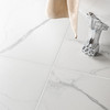 Carrara White Matt Marble Porcelain Floor Tile 605x605x8mm