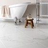 Carrara White Matt Marble Porcelain Floor Tile 605x605x8mm