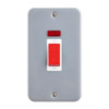 Metal Clad 45A Large Plate DP Switch with Neon