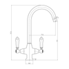 Harrogate Brushed Nickel Kitchen Tap