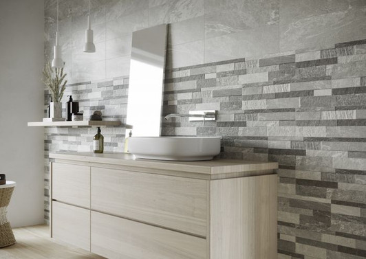 Cosmos porcelain matt finish wall and floor tile. Plain grey tile has anti-slip properties. Cosmos porcelain matt finish wall and floor tile. Plain grey tile has anti-slip properties.