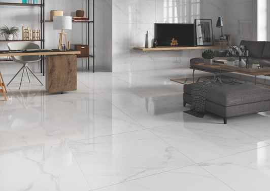 Tuscany grey patterned glossy porcealain floor tiles 600x600mm
