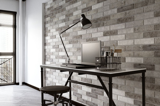 Grey brick effect wall tiles in 9 mixed greys. Order a sample today.