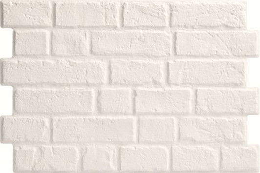 Rustic masonry white realistic brick effect porcelain wall tile