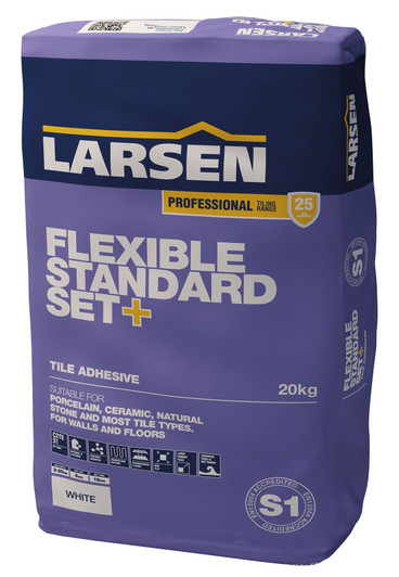 Buy Larsen flexible standard set floor and wall tile adhesive white colour professional s1 grade Buy Larsen flexible standard set floor and wall tile adhesive white colour professional s1 grade