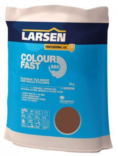 Colour Fast 360 Flexible Wall & Floor Grout Brown 3kg