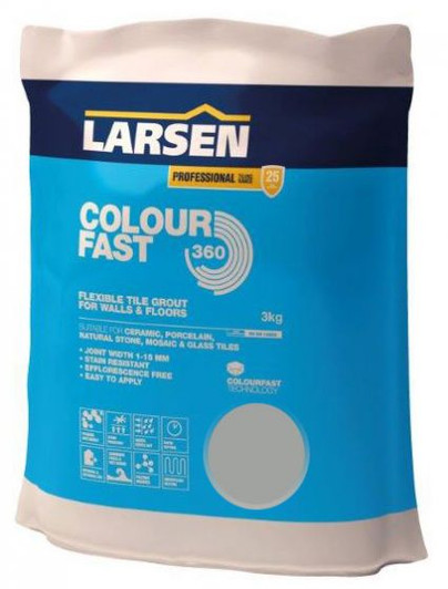 Colour Fast 360 Flexible Wall & Floor Grout Grey 3kg