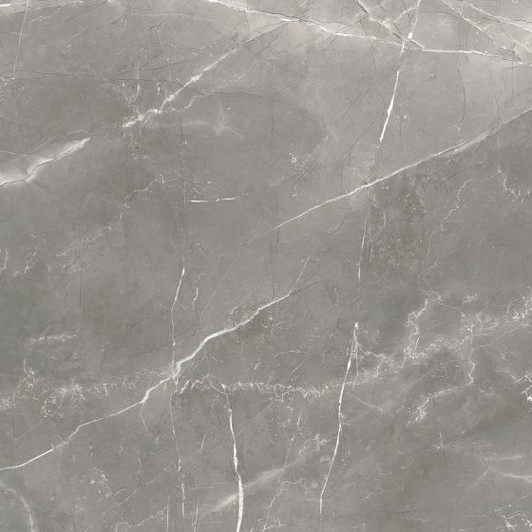 Roma Grey Marble Effect Polished Porcelain Floor Tile 60x60cm