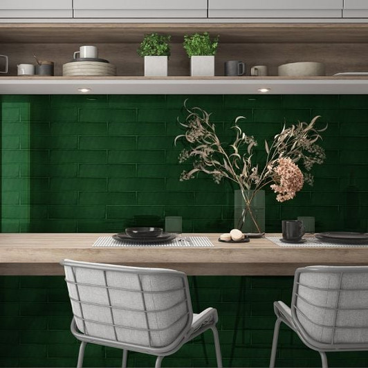 Gloss green metro wall tiles 300x100mm Gloss green metro wall tiles 300x100mm