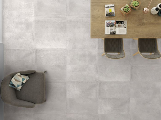 Metropolis Grey concrete effect porcelain tile