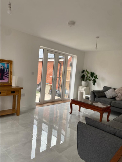 Light Grey Gloss Marble Effect Porcelain Floor Tile 60x60cm