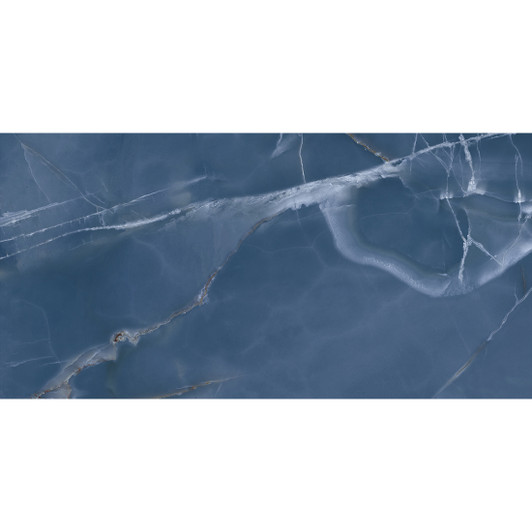 Blue onyx marble effect porcelain floor and wall tile 120x60cm