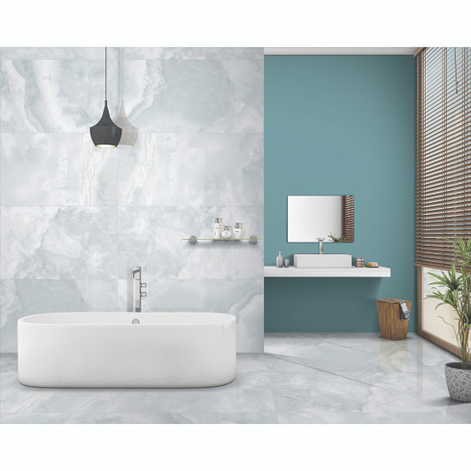 120x60cm Giugia Blue porcelain Polished floor and wall tile for bathroom, hallway, kitchen floor and lounge area