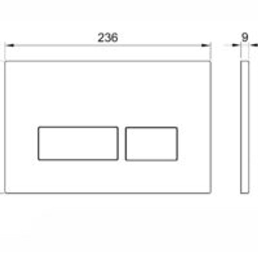 Large Brushed Bronze Dual Flush Button for Cistern