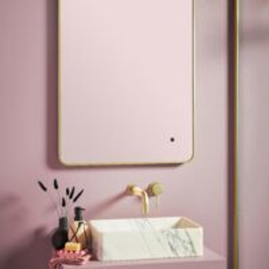Alfie Soft Edge LED Mirror Brass 600×800