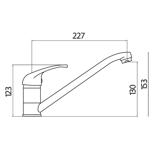 Aruba Brushed Nickel Kitchen Tap