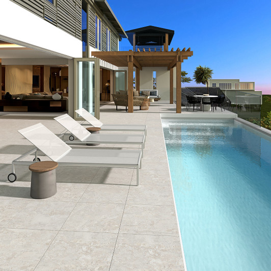 Ivy Beige Matt Porcelain outdoor Tile 60x60cm