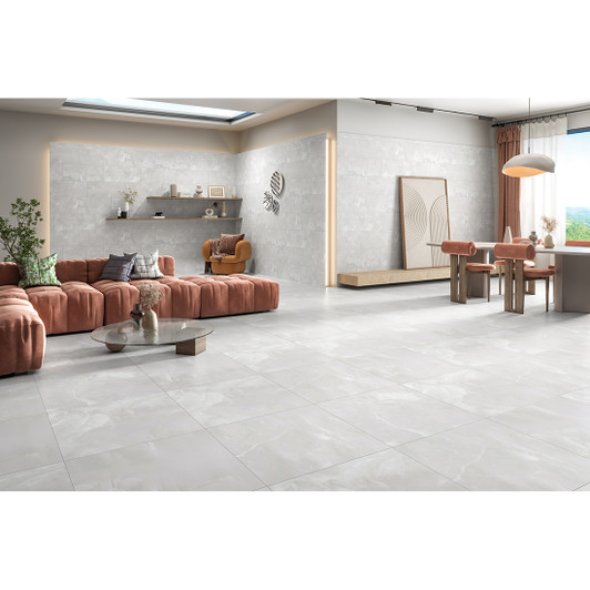 Elegant Onyx 30x60cm Light Grey Polished Porcelain Floor and Wall Tile