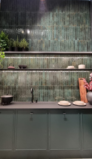 New Gloss Green Metro Wall Tile 50x400mm