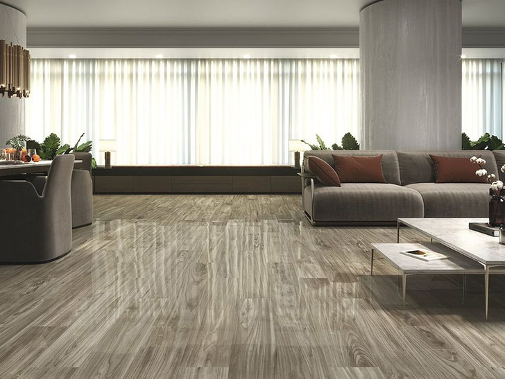 wood effect, glossy and polished, porcelain, floor and wall tiles.