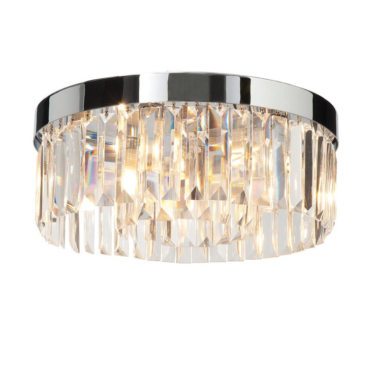 Crystal 5lt flush IP44 18W Ceiling Light for the bathroom