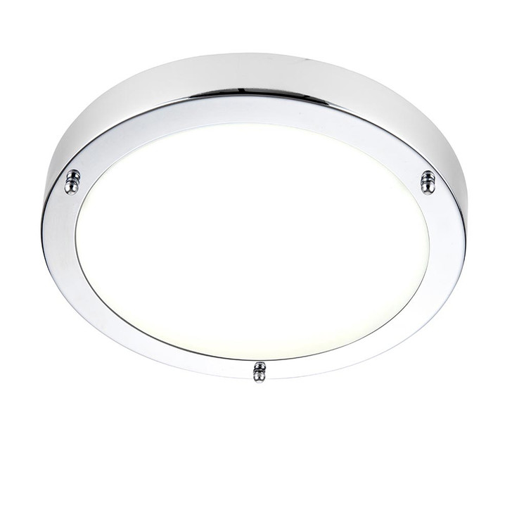 Portico LED chrome IP44 9W cool white Ceiling Light for the bathroom