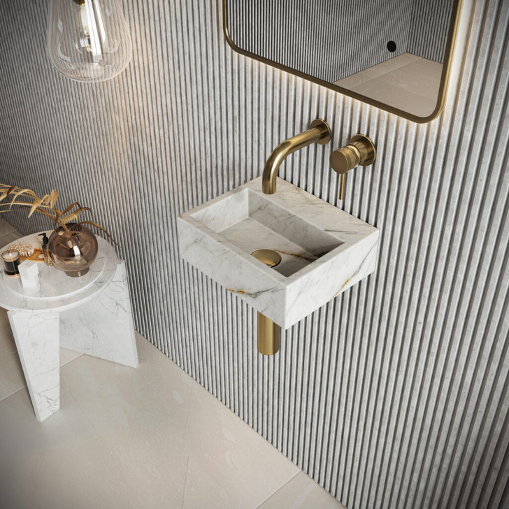 Sanctuary Arabescato White Cloakroom Marble Basin