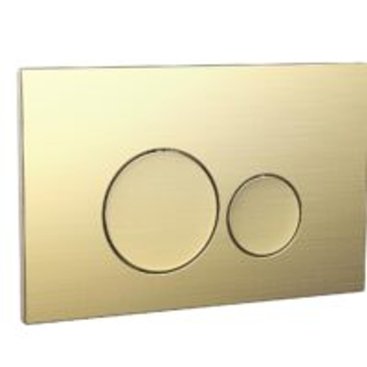 Round Brushed Brass Dual Flush Button for Cistern