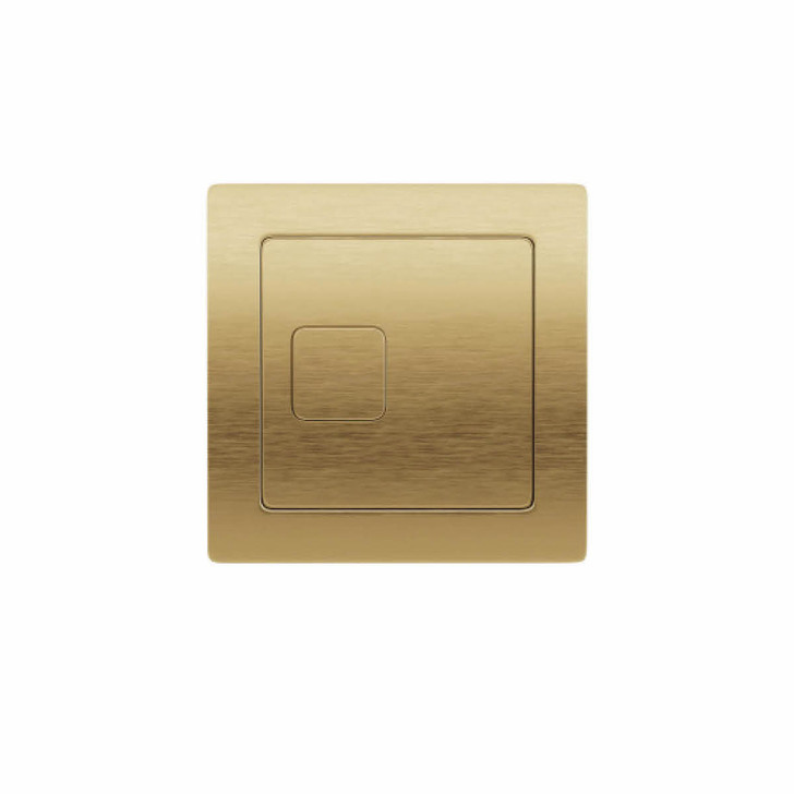 Square Brushed Brass Dual Flush Button for Cistern