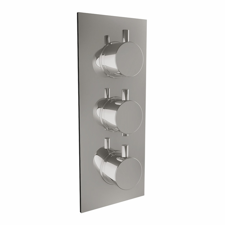 Triple Oval Handle, 3 Outlet Concealed Valve With Diverter