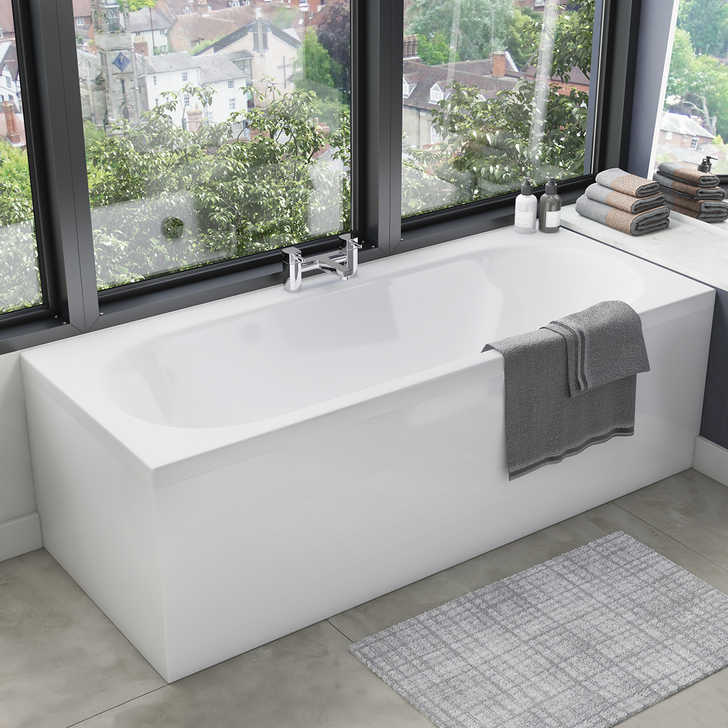 White Gloss Waterproof Bath Panel 1700mm