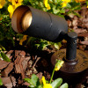 Cast Brass Side Arm Spotlight PSDX613 (in scene) Shown In Black