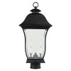 Outdoor 2-Light Post Lantern 4973BK (shown in black and clear glass)