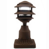 LED 3 Tier Pagoda Post Light LED-PPC350 in Rust with PP13 Base