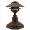 LED 3 Tier Pagoda Post Light LED-PPC351 in Rust with PP12 Base