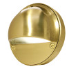 LED Cast Brass Eyebrow Step Deck Light Shown in Raw Brass