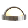 LED Cast Brass Eyebrow Step Deck Light Shown in Brushed Nickel