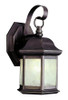 Manchester 10" 1 Light Wall Lantern 4870WB (shown in weathered bronze and frosted glass)