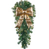 36" Classic LED Column Spray with Gold Holiday Bow