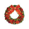 8' Red Poinsettia Holiday Designer Wreath