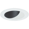 White 120V 4" Wall Wash Trim w/ Stepped Baffle - C901