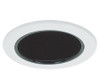 120v 4" Reflector w/ Clear Glass Shower Trim Black/White