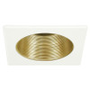 White 120V 4" PAR20 Square Stepped Baffle Trim C471