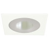 White 120V 4" PAR20 Recessed Square Trim w/ Frosted Lens and Reflector C444